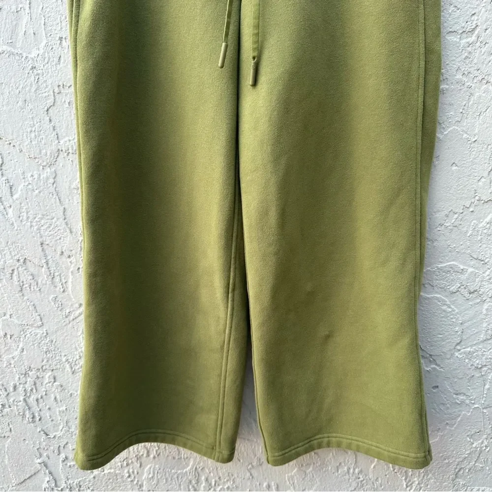 LULULEMON‎ Sweatpants Women 0 Loungeful High-Rise Wide Leg Crop Bronze Green 22”